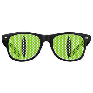 Halloween Costume Cat Witch Eyes Glasses. (Green) Retro Sunglasses