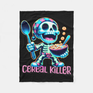 Halloween Costume Cereal Killer Funny Breakfast Ce Fleece Blanket