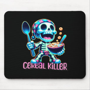 Halloween Costume Cereal Killer Funny Breakfast Ce Mouse Pad