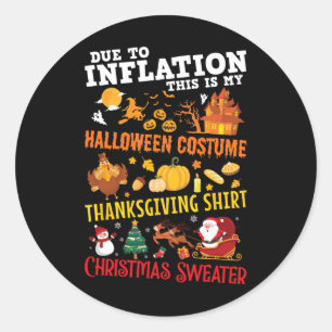 Halloween Costume Classic Round Sticker
