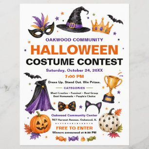 Halloween Costume Contest Flyer