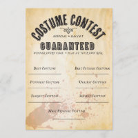 HALLOWEEN COSTUME CONTEST OFFICIAL BALLOT