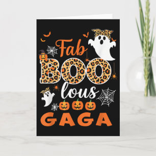Halloween Costume Cute Leopard Boo Gaga Spooky Gho Card