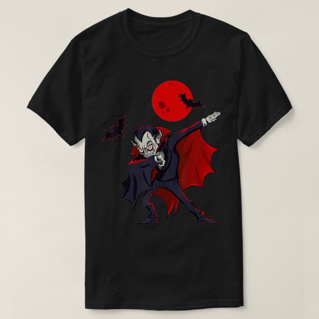 Halloween Costume Dabbing Vampire Kids Graphic Des T-Shirt (Design Front)