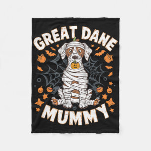 Halloween Costume Dog Lover Great Dane Mummy Fleece Blanket