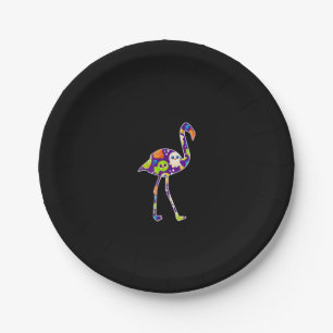 Halloween Costume Flamingo Ghost Candy Gift Paper Plate
