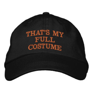Halloween Costume Fun Cute Orange  Embroidered Hat