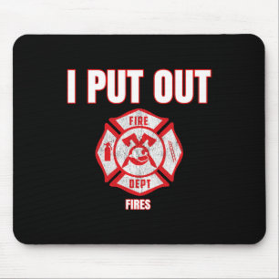 Halloween Costume Fun Firefighter I Put Out Fires Mouse Pad
