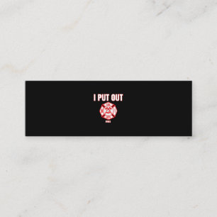 Halloween Costume Funny Firefighter I Put Out Fire Mini Business Card