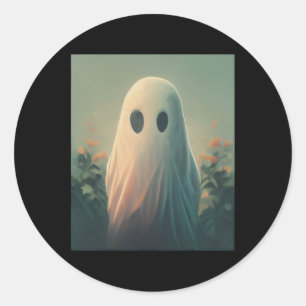 Halloween Costume Ghost In The Forest Gothic Classic Round Sticker