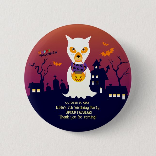 Halloween Costume Girl Birthday Party  6 Cm Round Badge (Front)
