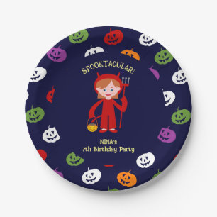 Halloween Costume Girl Birthday Party  Paper Plate