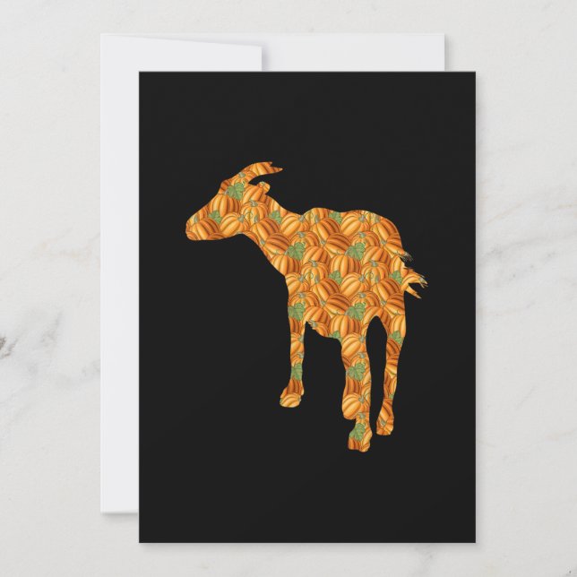 Halloween Costume Goat Gift Save The Date (Front)