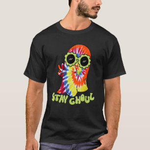 Halloween Costume Groovy Ghost Stay Ghoul Tie Dye  T-Shirt
