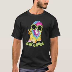 Halloween Costume Groovy Ghost Stay Ghoul Tie Dye T-Shirt