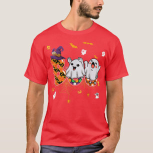 Halloween Costume Happy Boo Cute Bat Spooky Season T-Shirt
