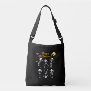 Halloween Costume Happy Scary Skeleton Dancing Crossbody Bag