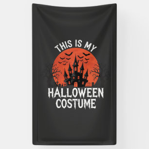 Halloween Costume Haunted Castle Vector Design Banner