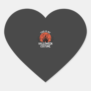 Halloween Costume Haunted Castle Vector Design Heart Sticker