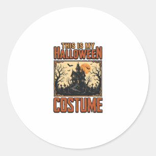 Halloween Costume Haunted House Vintage Shirt Desi Classic Round Sticker