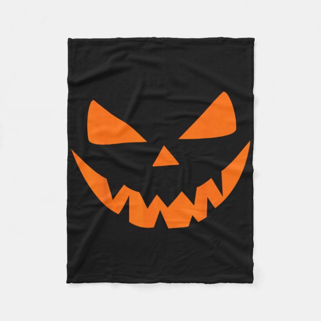 Halloween Costume Jack O' Lantern Pumpkin Face Wom Fleece Blanket (Front)