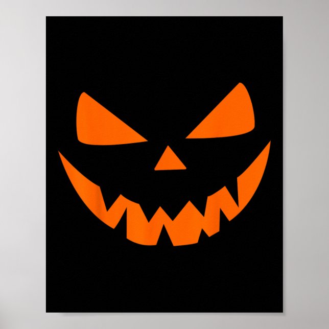 Halloween Costume Jack O' Lantern Pumpkin Face Wom Poster (Front)
