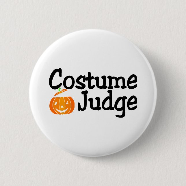 Halloween Costume Judge Pumpkin 6 Cm Round Badge (Front)