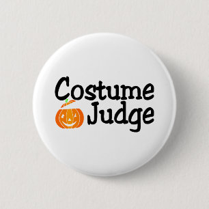 Halloween Costume Judge Pumpkin 6 Cm Round Badge