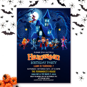 Halloween Costume Kids Birthday Party Invitation