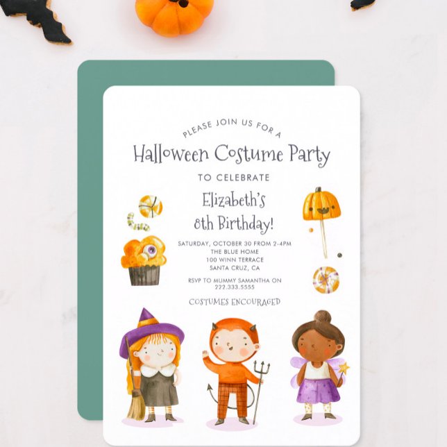 Halloween Costume Kids Birthday Party Invitation (Creator Uploaded)