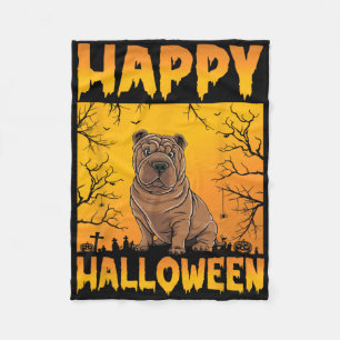 Halloween Costume Men Women Kids Funny Shar Pei Do Fleece Blanket