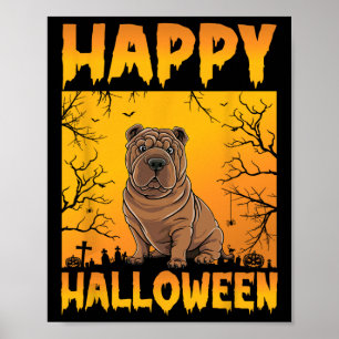 Halloween Costume Men Women Kids Funny Shar Pei Do Poster
