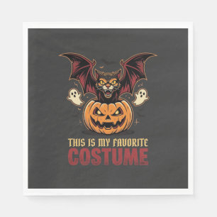 Halloween Costume Monster Pumpkin Gothic Vector De Napkin
