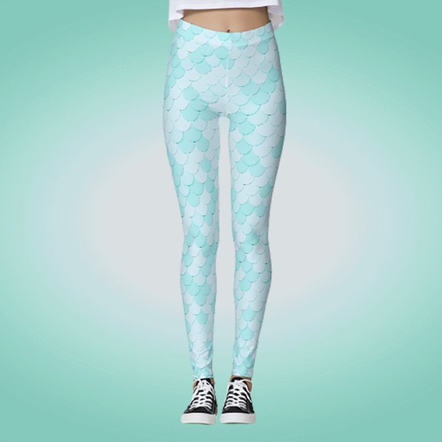 Halloween Costume Novelty Mermaid Scales Pattern Leggings (Creator Uploaded)