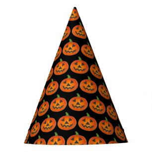 Halloween Costume Orange Pumpkin Jack o' Lantern Party Hat