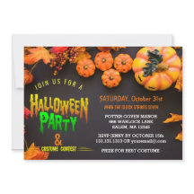 Halloween Costume Party Black Orange