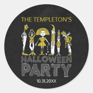 Halloween Costume Party Classic Round Sticker