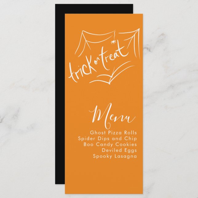 Halloween Costume Party Company Event Menu (Front/Back)