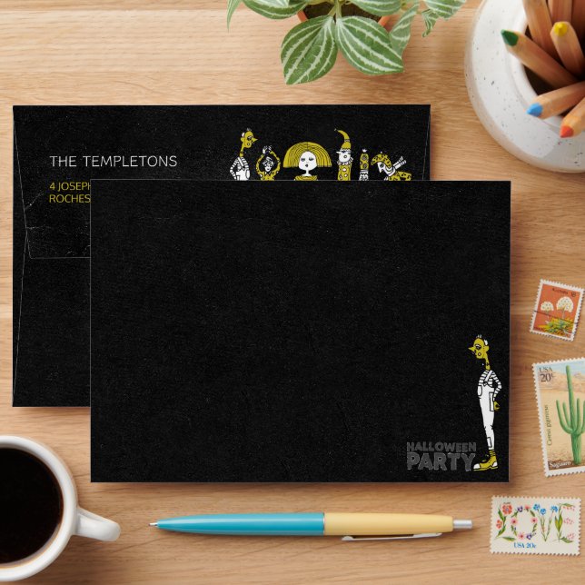 Halloween Costume Party Envelope (Desk)