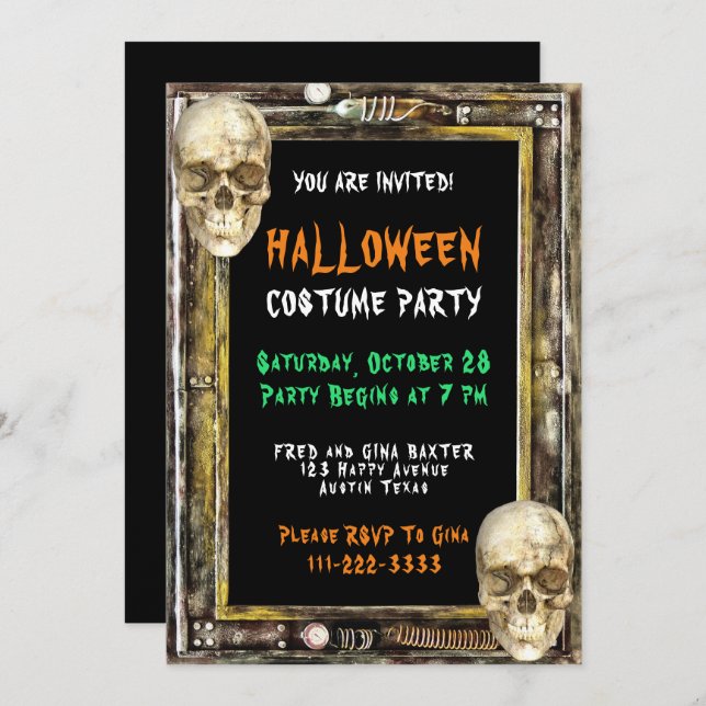 Halloween Costume Party Invitation (Front/Back)