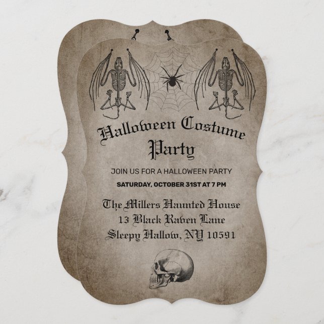 Halloween Costume Party Invitation (Front/Back)