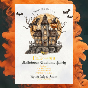 Halloween Costume Party Invitation Haunted Castl