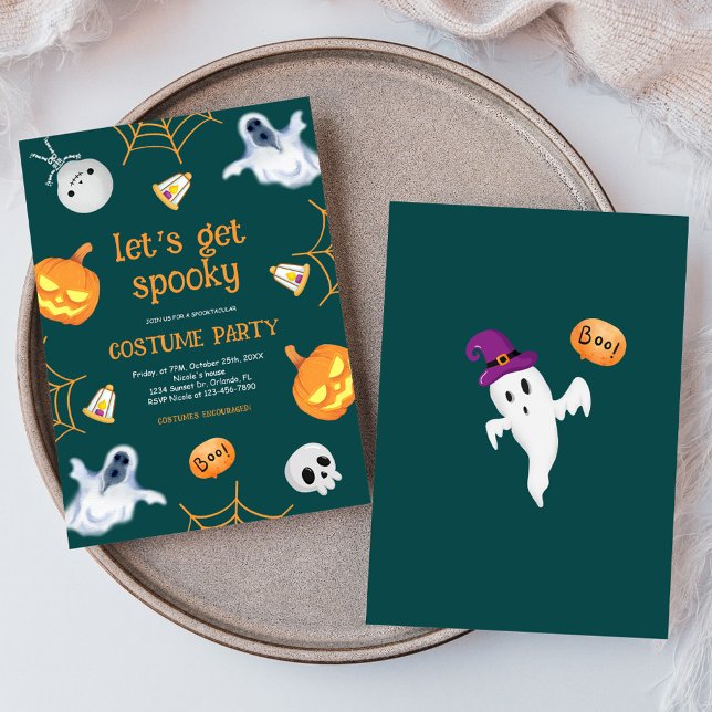 Halloween Costume Party Kids Spooky Invitation (Halloween Costume Party Kids Spooky Invitation)
