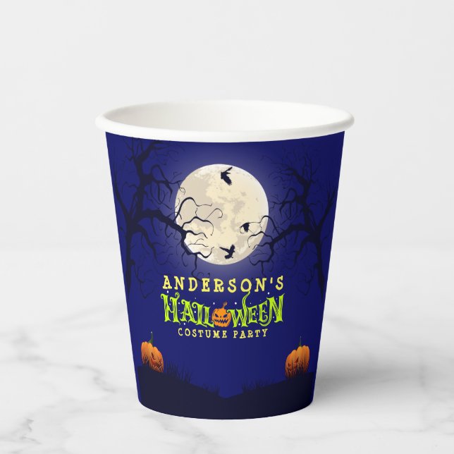 Halloween Costume Party Paper Cups (Front)