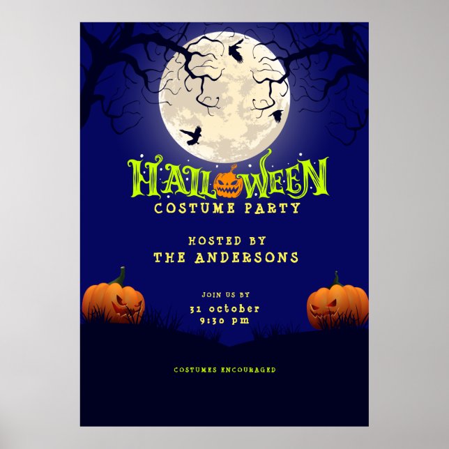 Halloween Costume Party Poster (Front)