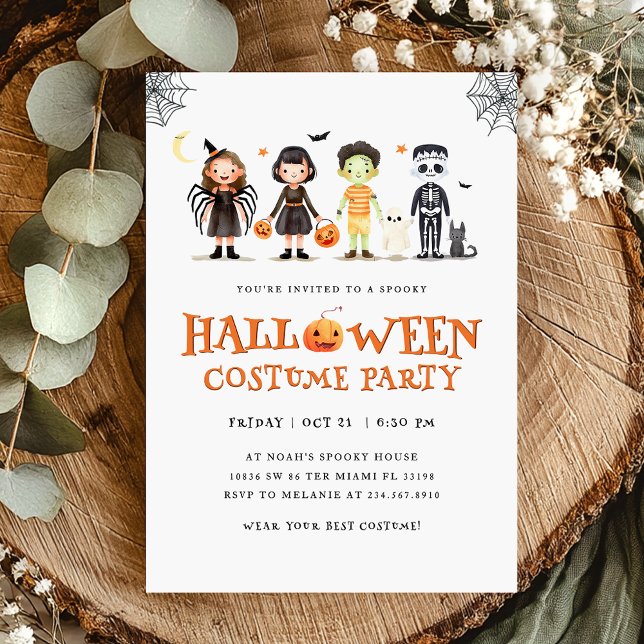Halloween Costume Party Spooky Kids Invitation (Creator Uploaded)