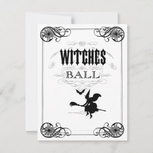 Halloween Costume Party Witch's Ball Invitation
