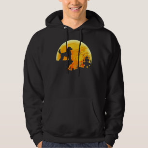 Halloween Costume Poodle Dog Pumpkin Relaxed Fit Hoodie