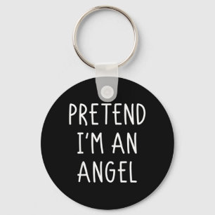 Halloween Costume Pretend an Angel Halloween Shirt Key Ring