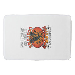 Halloween Costume Scary Broke Pumpkin Spooky Tree Bath Mat
